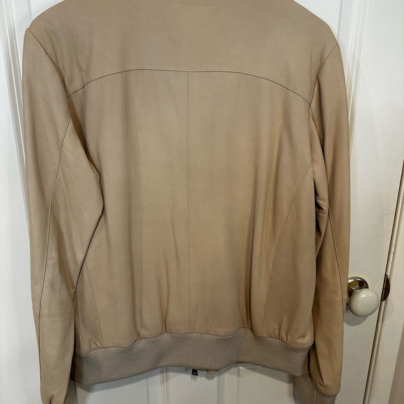 Vince Beige leather  Jacket - Picture 7 of 7